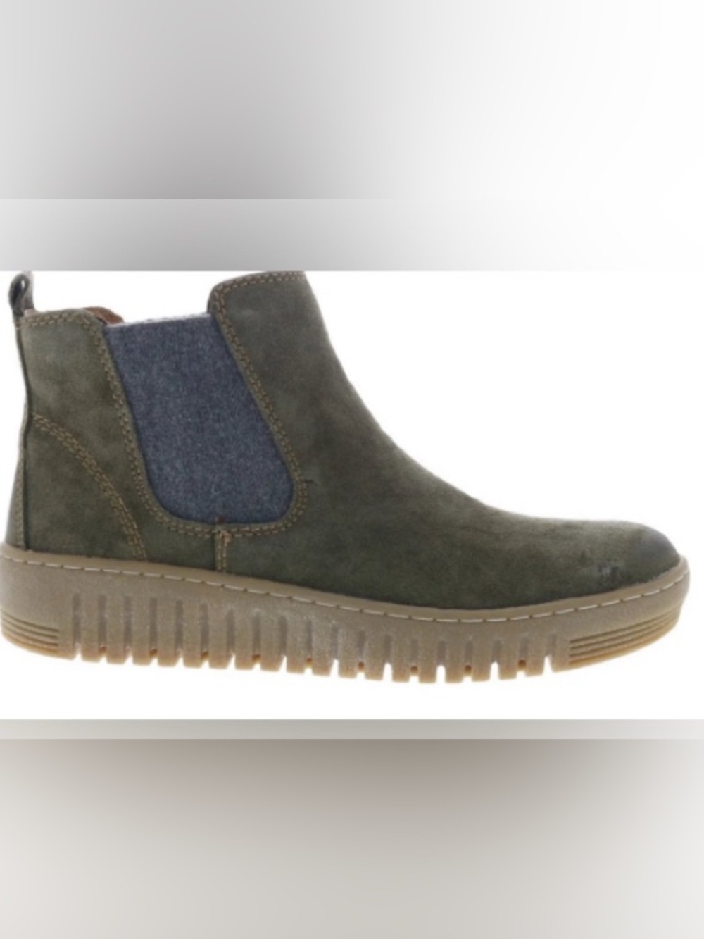 Comfortiva Green Suede Slip On Chelsea
Boots Size 6